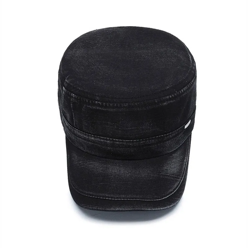 Brand Flat Top Caps for Men Outdoor Sun Visor Hats Bone Gorros Military Hat Black Trucker Hat