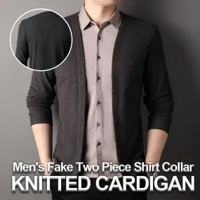Buy 2 free shipping🔥Men's fake two-piece shirt collar knitted cardigan
