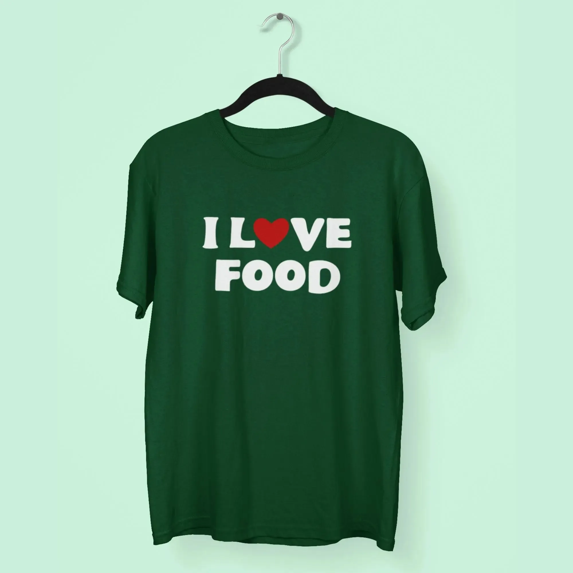 I Love Food Round Neck Half Sleeve Classic T-Shirt