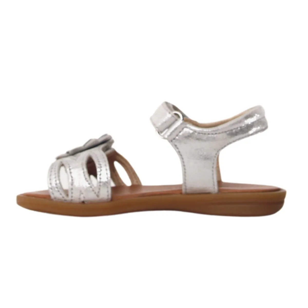 Naturino Girl's (Sizes 30-32) Silver Monet Sandal