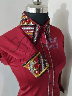 Red Sarah Western Day Shirt