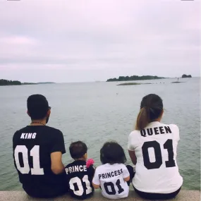 Royalty Family Matching T-shirts King, Queen, Prince, Princess