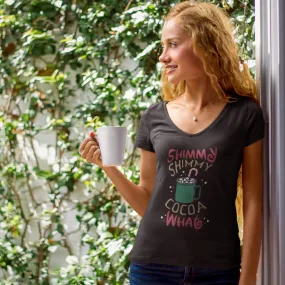 Shimmy Cocoa V-Neck T-Shirt