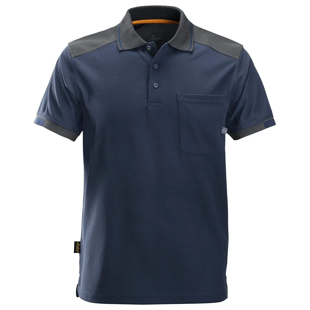 Snickers&#x20;2701&#x20;AllroundWork,&#x20;37.5&#xAE;&#x20;Tech.&#x20;Reinforced&#x20;s&#x2F;s&#x20;Polo&#x20;Shirt&#x20;-&#x20;Navy&#x2F;&#x20;Steel&#x20;Grey