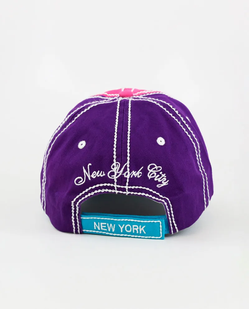 The Hat Depot - Thick Stitch NEW YORK Original Baseball Cap